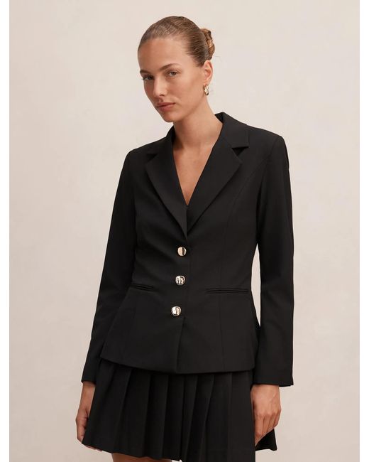 Forever New Black Lenora 2-In-1 Blazer Mini Dress