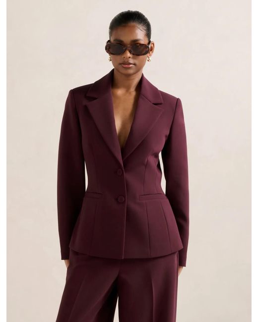 Forever New Purple Lee Petite Nipped Waist Blazer Jacket