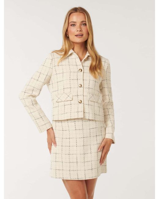 Forever New Natural Rue Bouclé Jacket