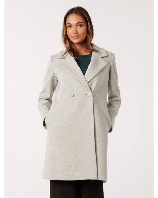 Forever New Natural Shelley Petite Double-Breasted Coatigan