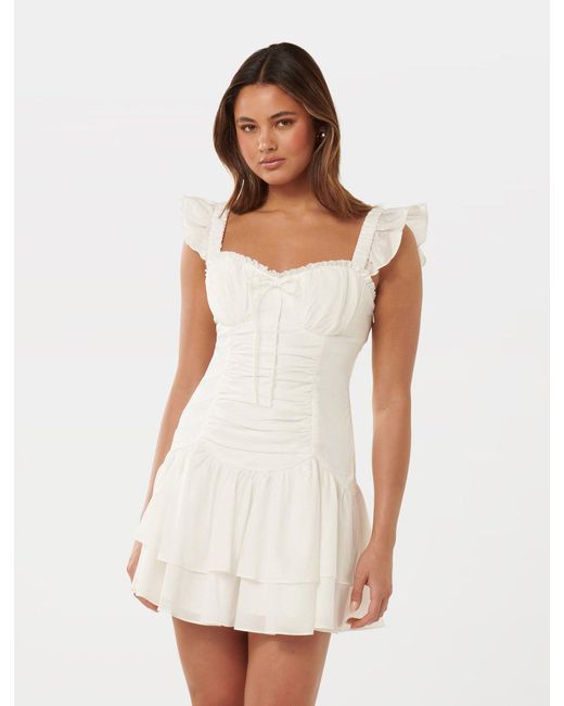 Forever New White Skye Mini Dress