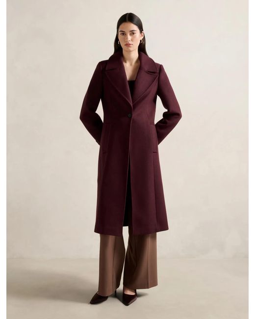 Forever New Red Danielle Single Breasted Coat