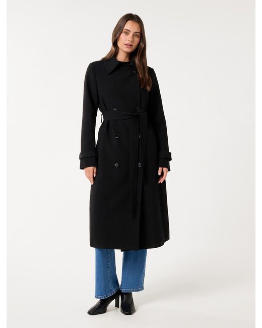 Forever New Natural Leanne Crepe Trench Coat
