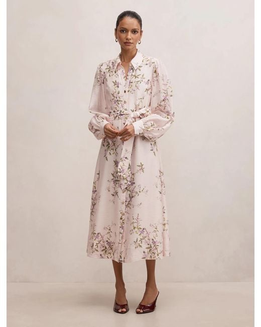Forever New Natural Hazel Petite Shirt Midi Dress