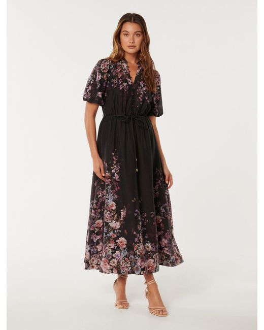 Forever New Multicolor Adele Printed Midi Dress