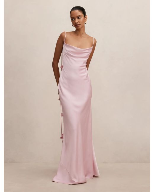 Forever New Pink Amery Petite 3D Floral Maxi Dress