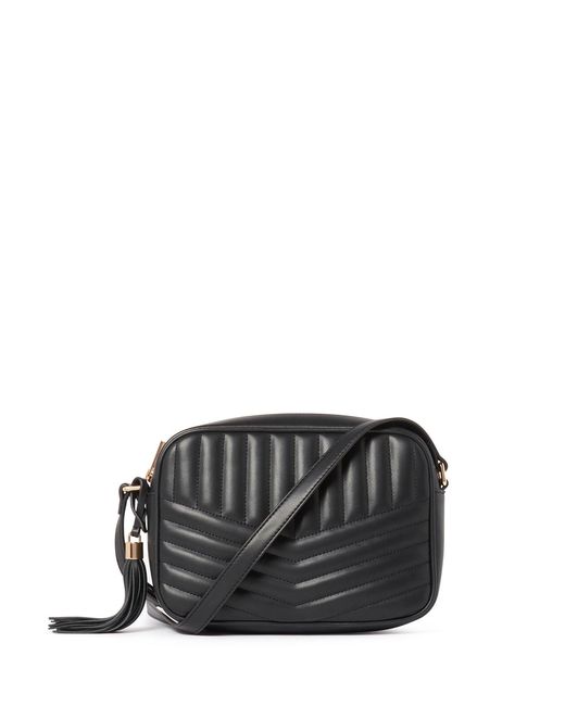 Forever New Black Signature Quinn Quilted Camera Bag