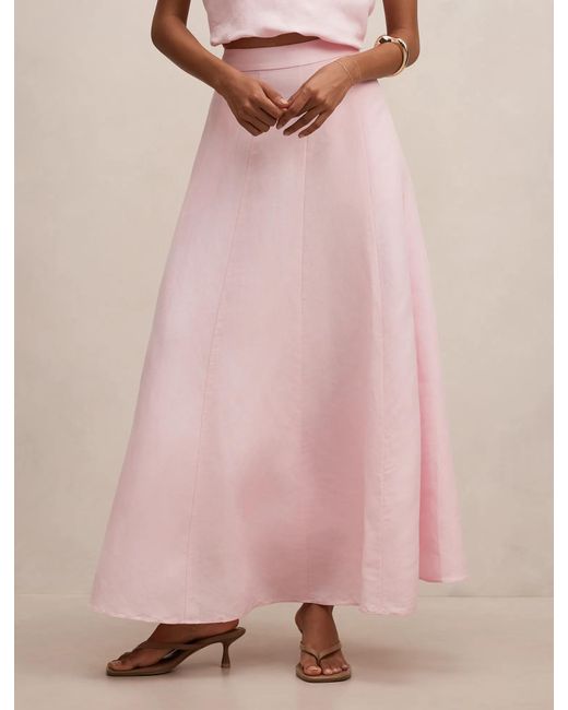 Forever New Pink Georgina Petite Godet Skirt