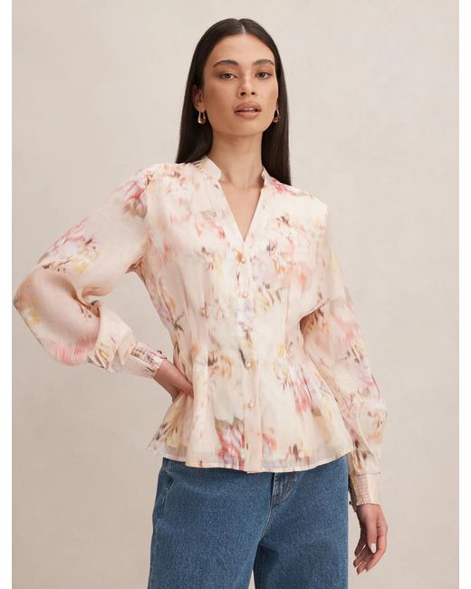 Forever New Natural Indie Tuck Blouse
