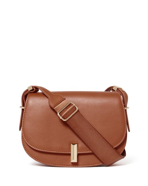 Forever New Brown Amber Saddle Bag
