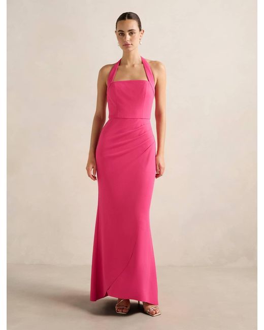 Forever New Willow Halter Wrap Maxi Dress in Pink | Lyst UK Forever New Willow Halter Wrap Maxi Dress in Pink | Lyst UK