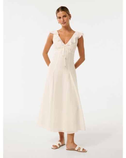 Forever New Natural Lenny Petite Godet Midi Dress