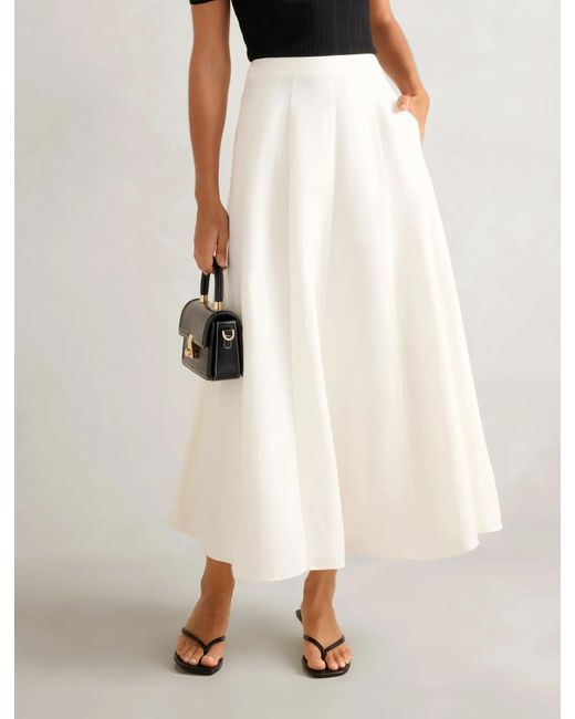 Forever New Natural Georgina Godet Skirt