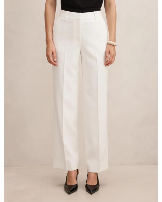 Forever New Natural Ada Straight Leg Trousers