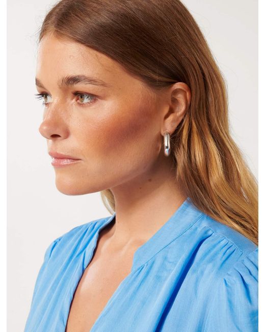 Forever New Blue Signature Cally Chunky Hoop Earrings