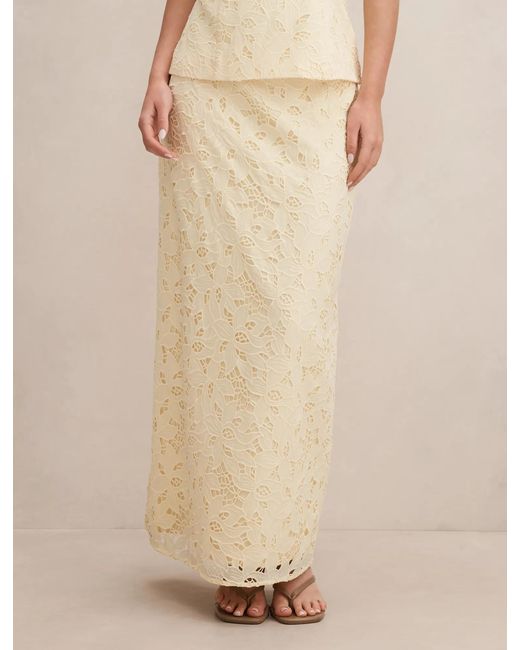 Forever New Natural Andie Lace Maxi Skirt