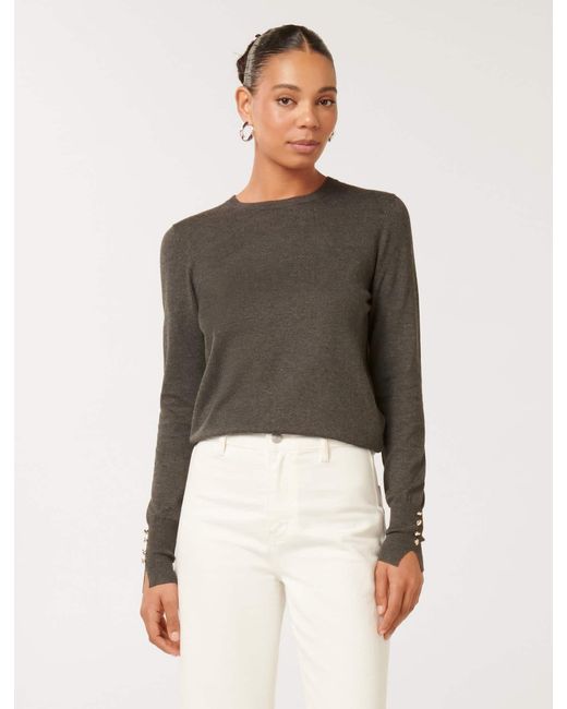 Forever New Gray Katie Crew-Neck Jumper