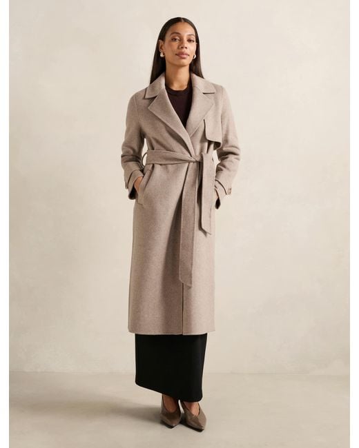 Forever New Natural Elise Felled Trench Coat