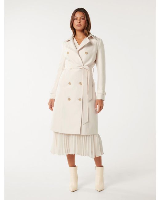 Forever New Natural Bianca Mac Trench Coat