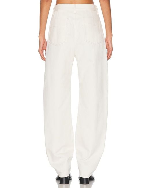 Lemaire White Five Pocket Twisted Pant