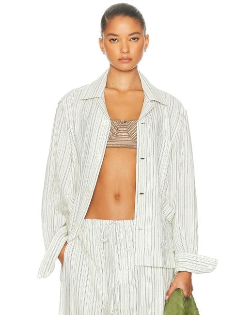 Bode White Electric Light Long Sleeve Shirt