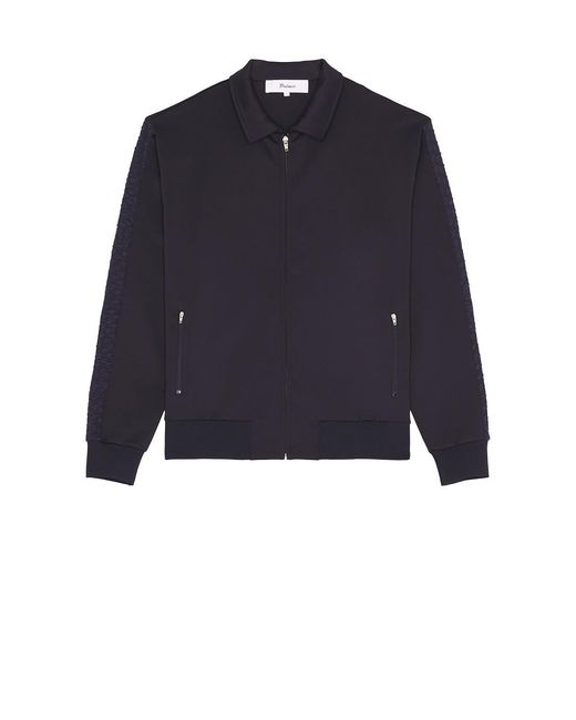Palmes Blue Tricot Track Jacket for men