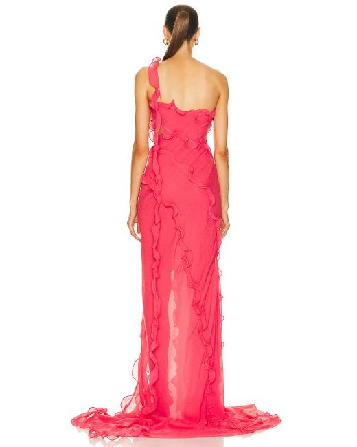 Cult Gaia Pink Micola Long Gown