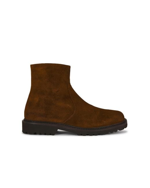 Common Projects Brown Suede Zipper Boot Piuma for men