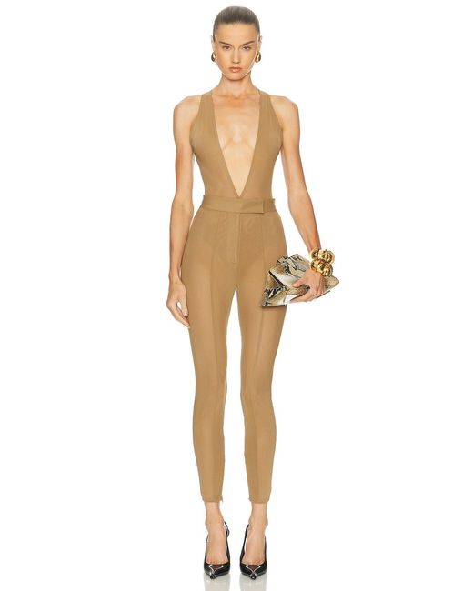 Alex Perry Natural Halter Bodysuit