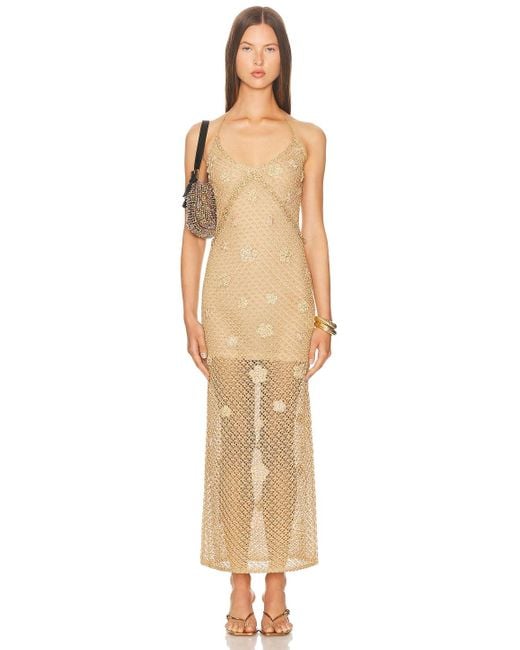 LoveShackFancy Vreya Dress in Metallic | Lyst