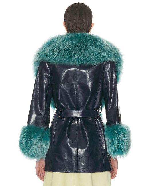 Chloé Green Shiny Leather Jacket