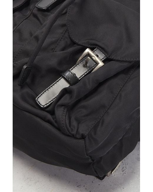 Prada Black Tessuto Backpack