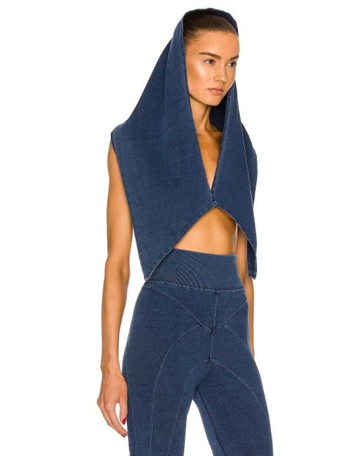 Alaïa Blue Knitted Hood