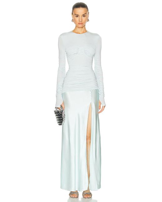 Sir. The Label Blue Alessia Draped Gown