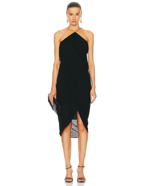 Chloé Black Asymmetric Chain Dress