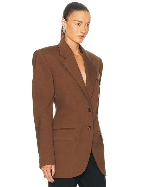 Mugler Brown Tailored Blazer