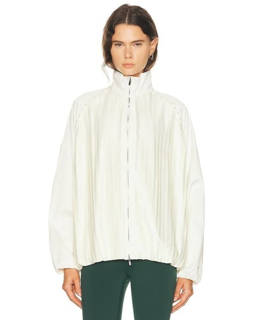 Nike White Pleated Track Jacket