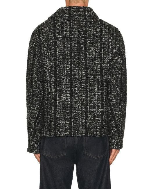 Percival Black Ingelo Zip Wool Boxy Jacket for men