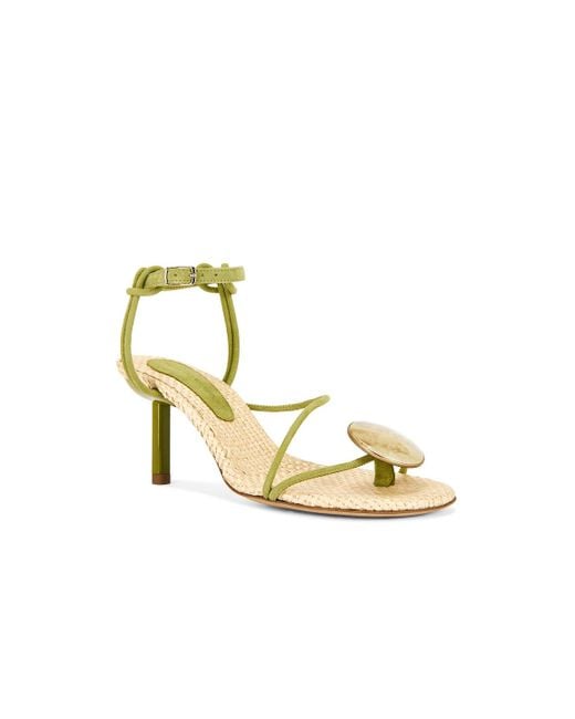 Christopher Esber Metallic Doma Stoned Raffia Heel
