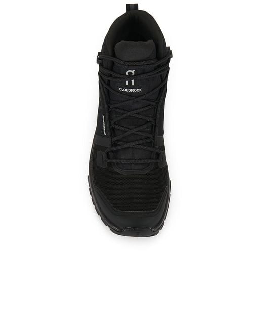 On Shoes Black Cloudrock Mid Wp for men