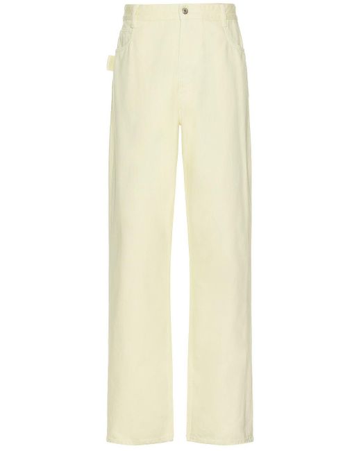 Bottega Veneta White Washed Coloured Denim Wide Jean for men