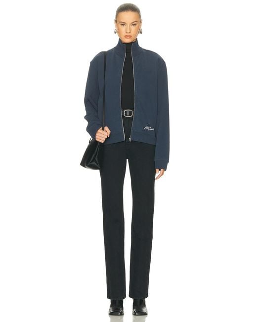 Acne Blue Zip Sweatshirt