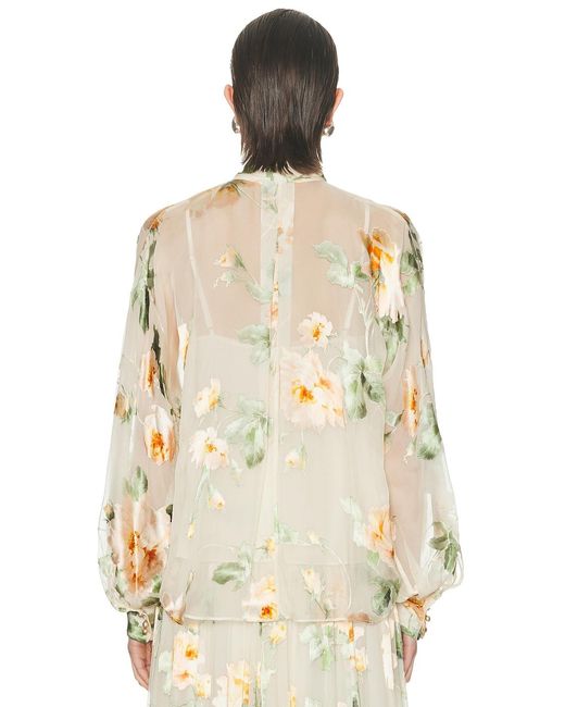 Zimmermann Natural Carousel Burnout Blouse