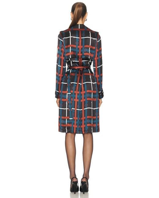 Burberry Blue Sally Patterned Trenchcoat