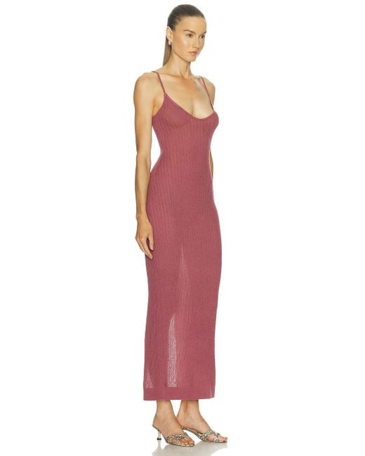 skims sheer knit plunge dress SKIMS Sheer Knit Midi Dress