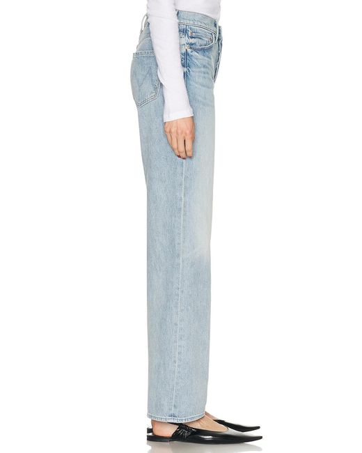 Mother Blue The Dodger Button Hover Cuff Jeans