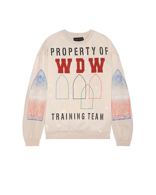 Who Decides War White Training Crewneck Sweater for men