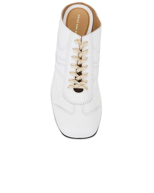 Dries Van Noten White Sneaker Mule