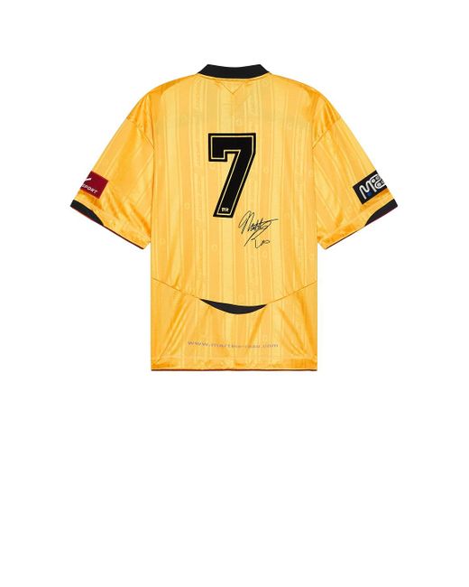 Martine Rose Yellow Printed Football Top for men