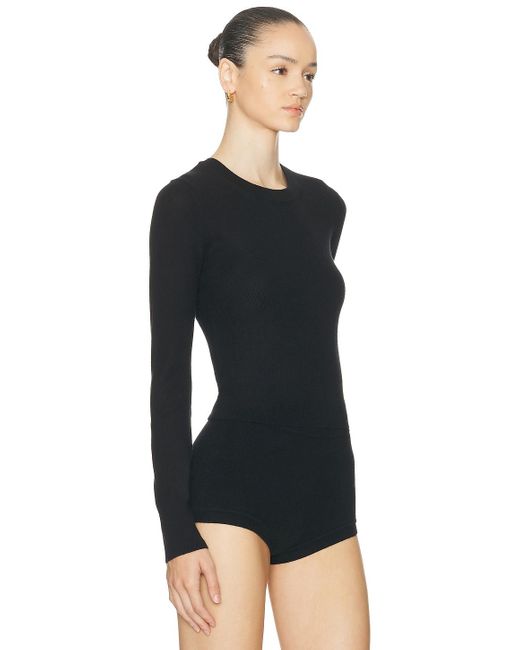 ÉTERNE Black Rib Stitch Cashmere Clark Sweater